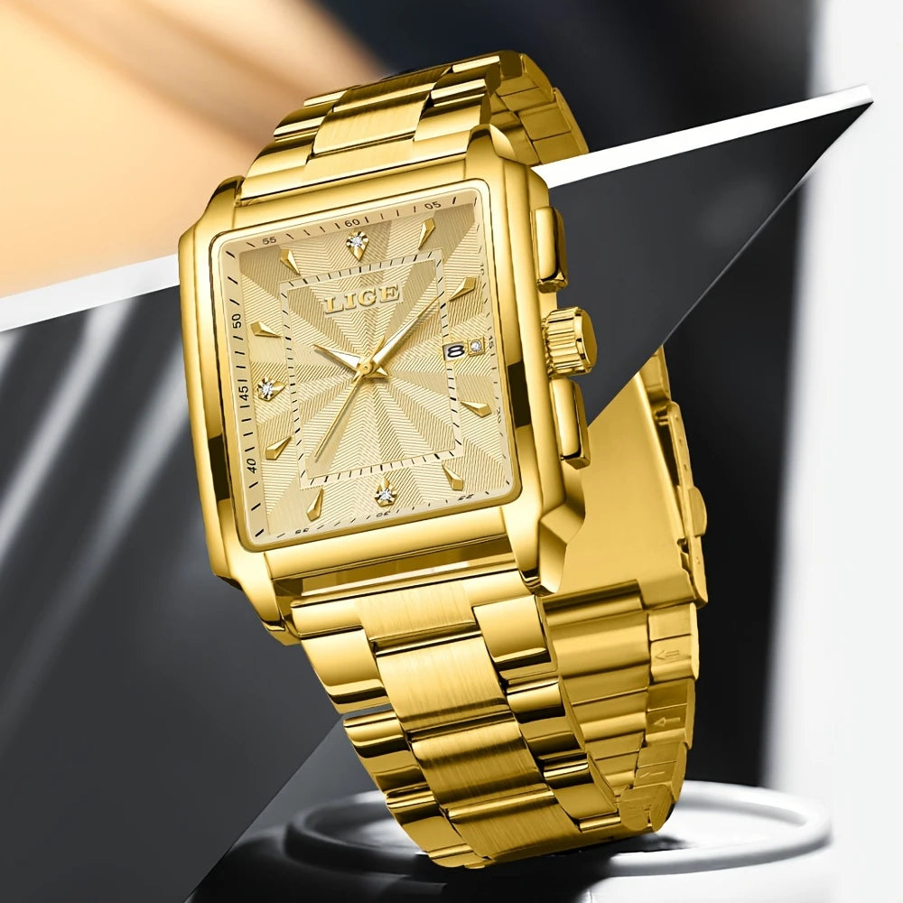 Watches Luxury Square Quartz Clock Wrist Watch Original Luminous