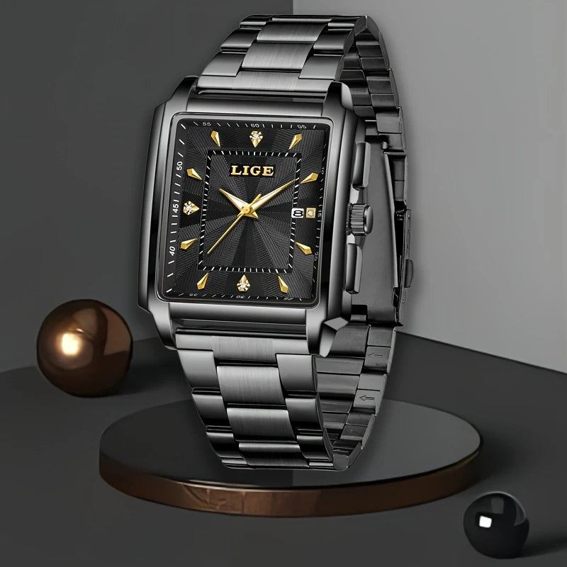 Watches Luxury Square Quartz Clock Wrist Watch Original Luminous