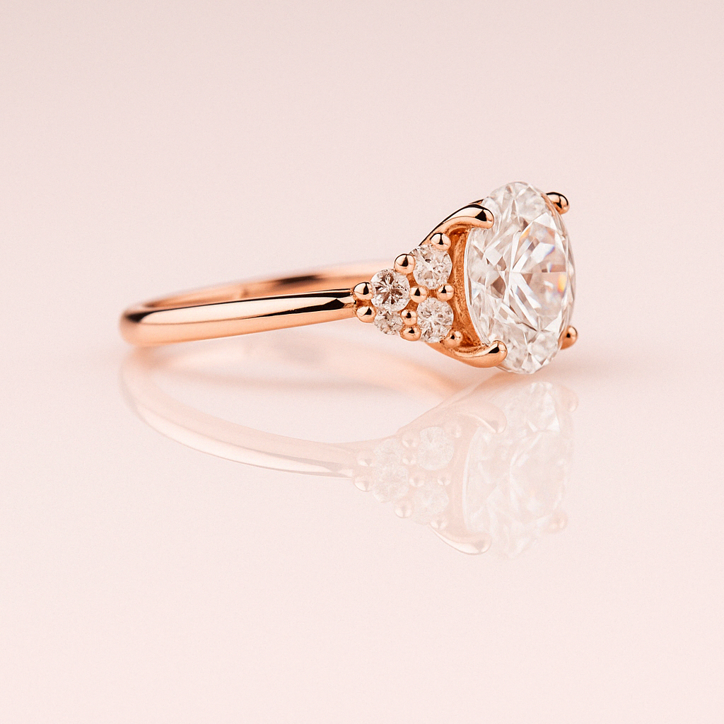 Hailley - Oval & Half Moon | Gold 17k