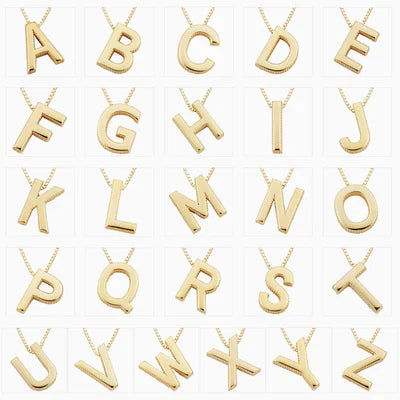 Love letter initial necklace | Gold 18k