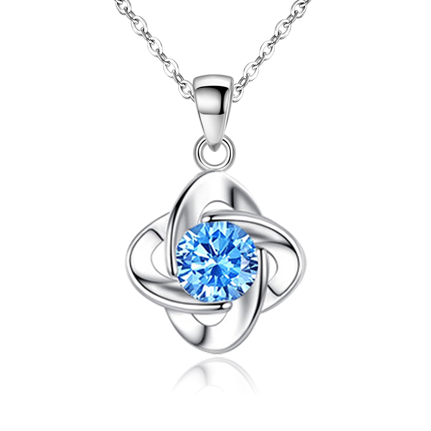 Seren Clover Loop Set Blue | White Gold 16k