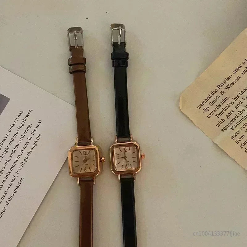 Elegant Small Square Wristwatch