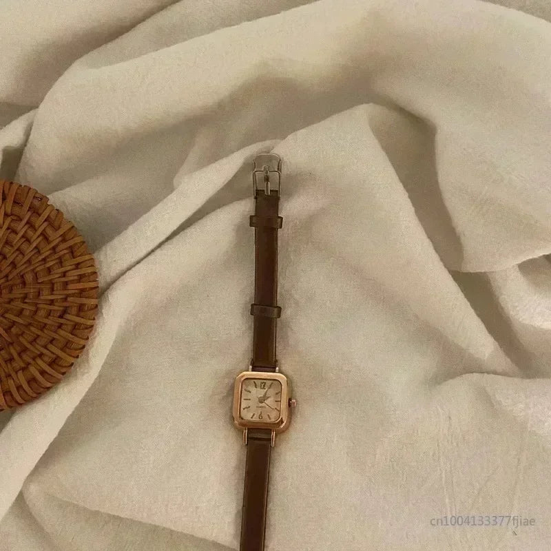 Elegant Small Square Wristwatch