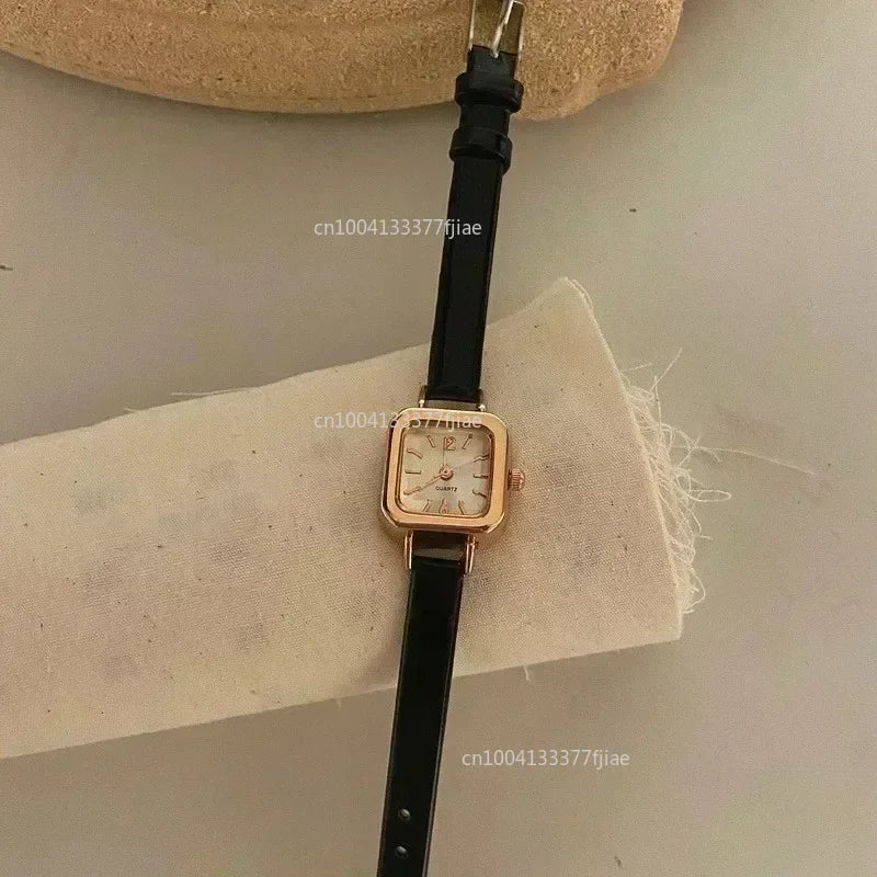 Elegant Small Square Wristwatch