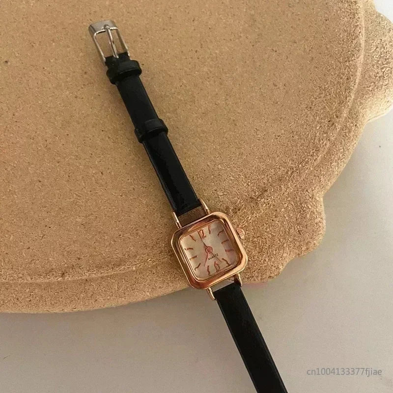 Elegant Small Square Wristwatch