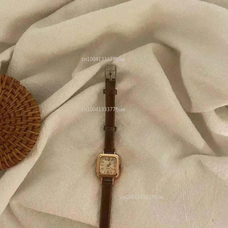 Elegant Small Square Wristwatch