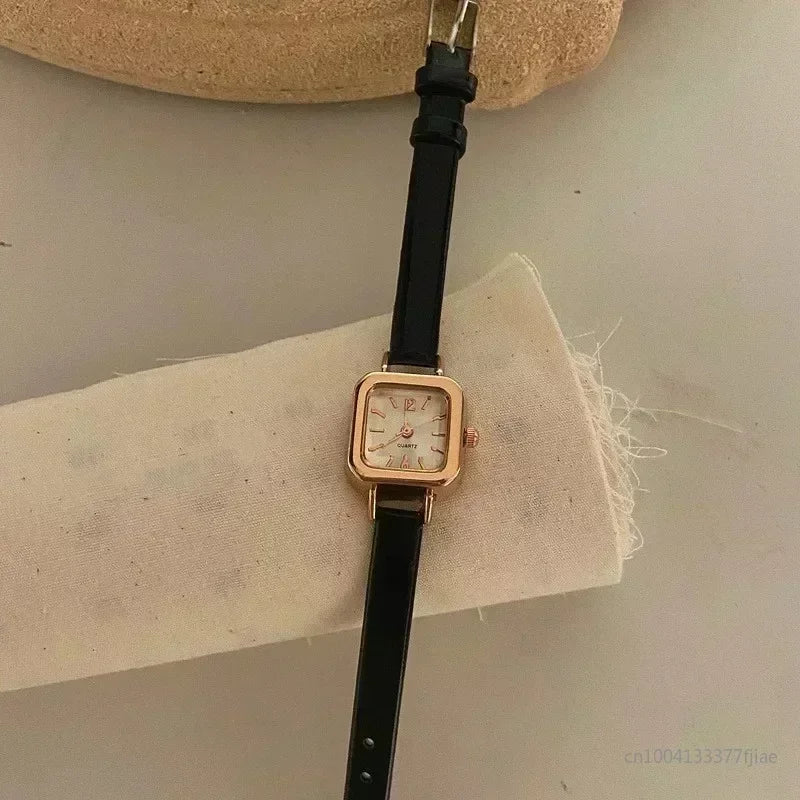 Elegant Small Square Wristwatch