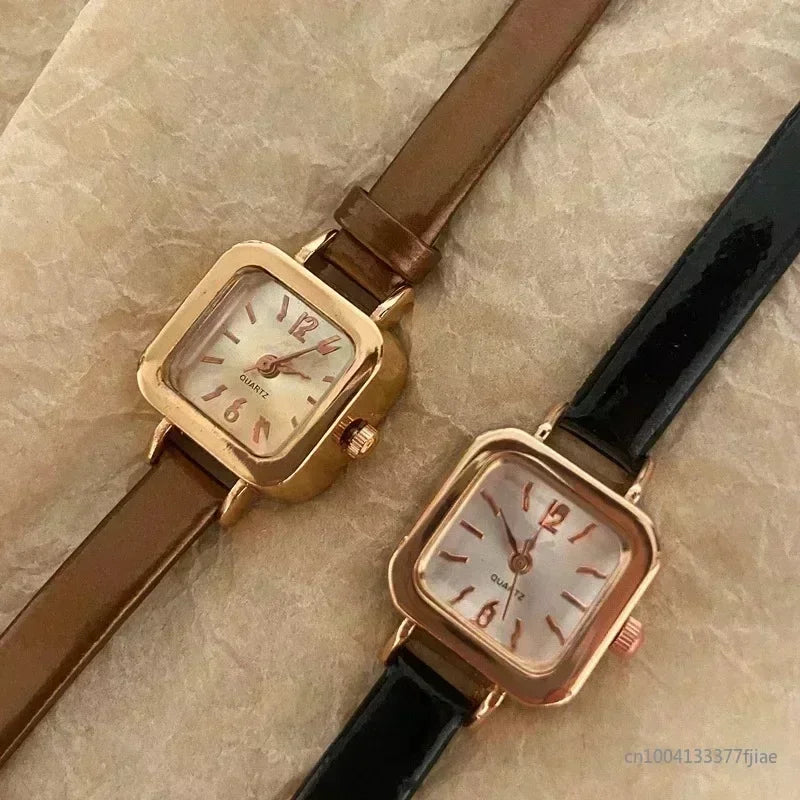 Elegant Small Square Wristwatch