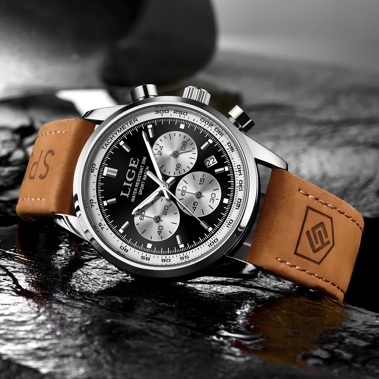 Stylish And Casual Quartz Watch Featuring a Classic Design with Three Dials