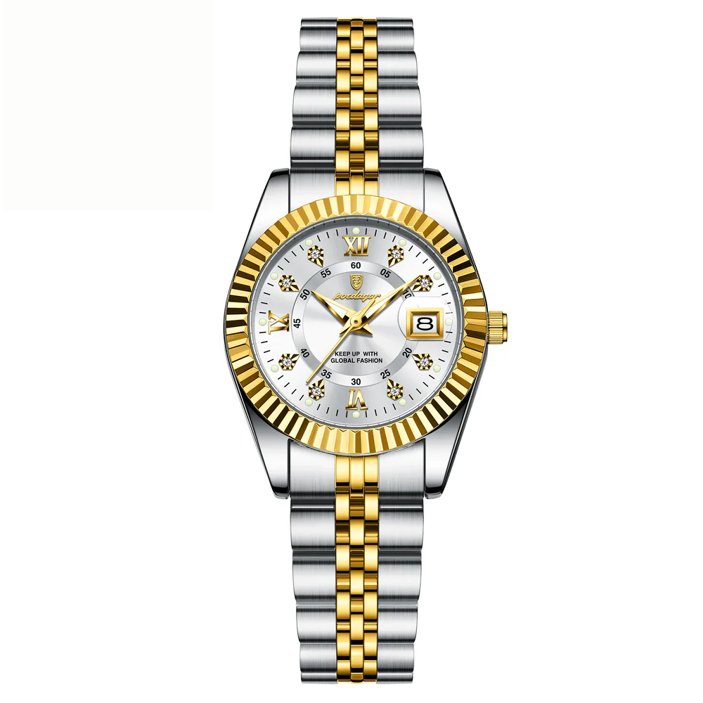 Women Waterproof Luminous Stainless Steel Quartz Watch