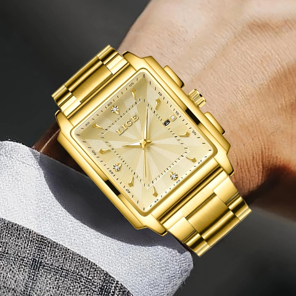 Watches Luxury Square Quartz Clock Wrist Watch Original Luminous