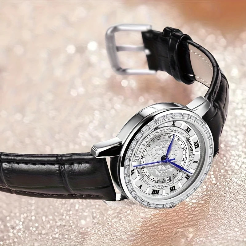 Women's Fashionable Quartz Watch with Roman Numerals
