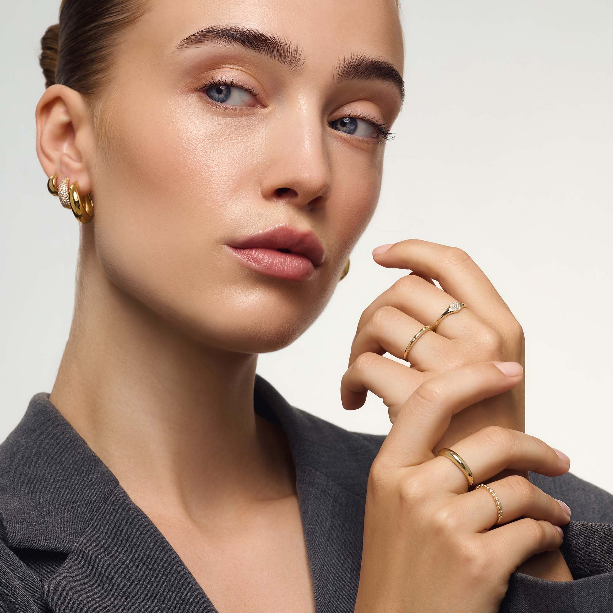 Diamond Bubble Ring | Gold 14k