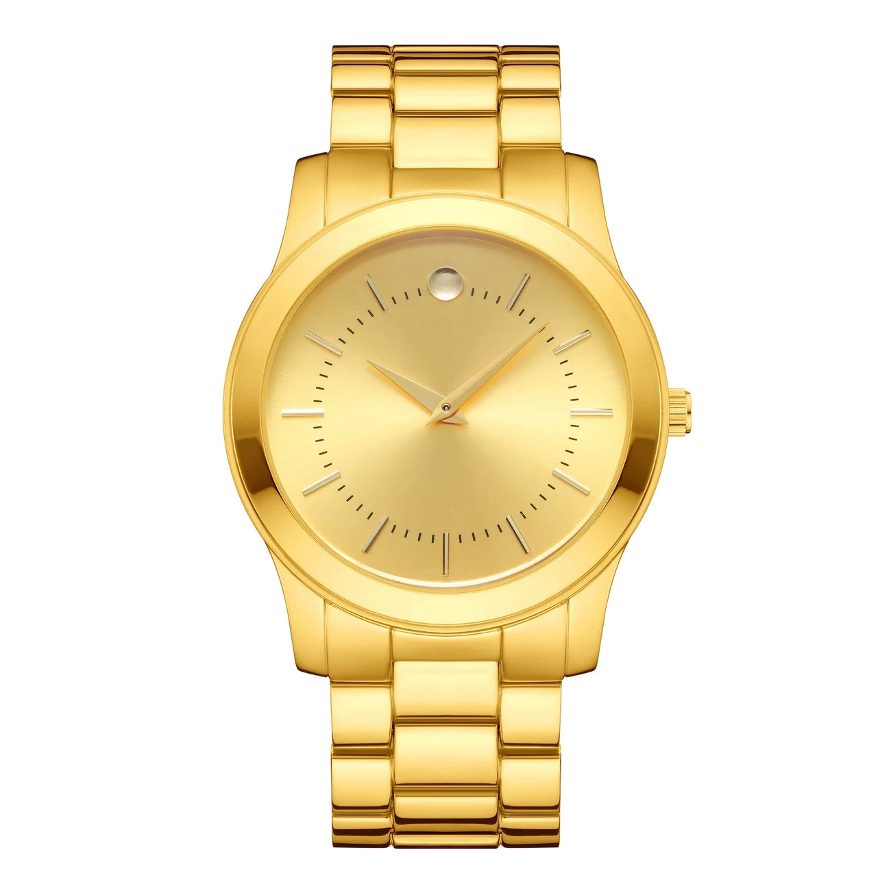 Elegant Golden-Tone Women's Quartz Watch - Classic Round Design