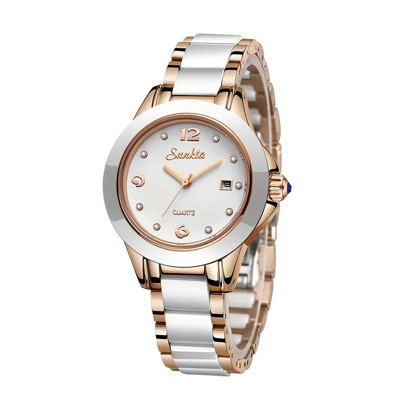 Elegant Ladies Quartz Watch Fashion Women Steel Bracelet Watches