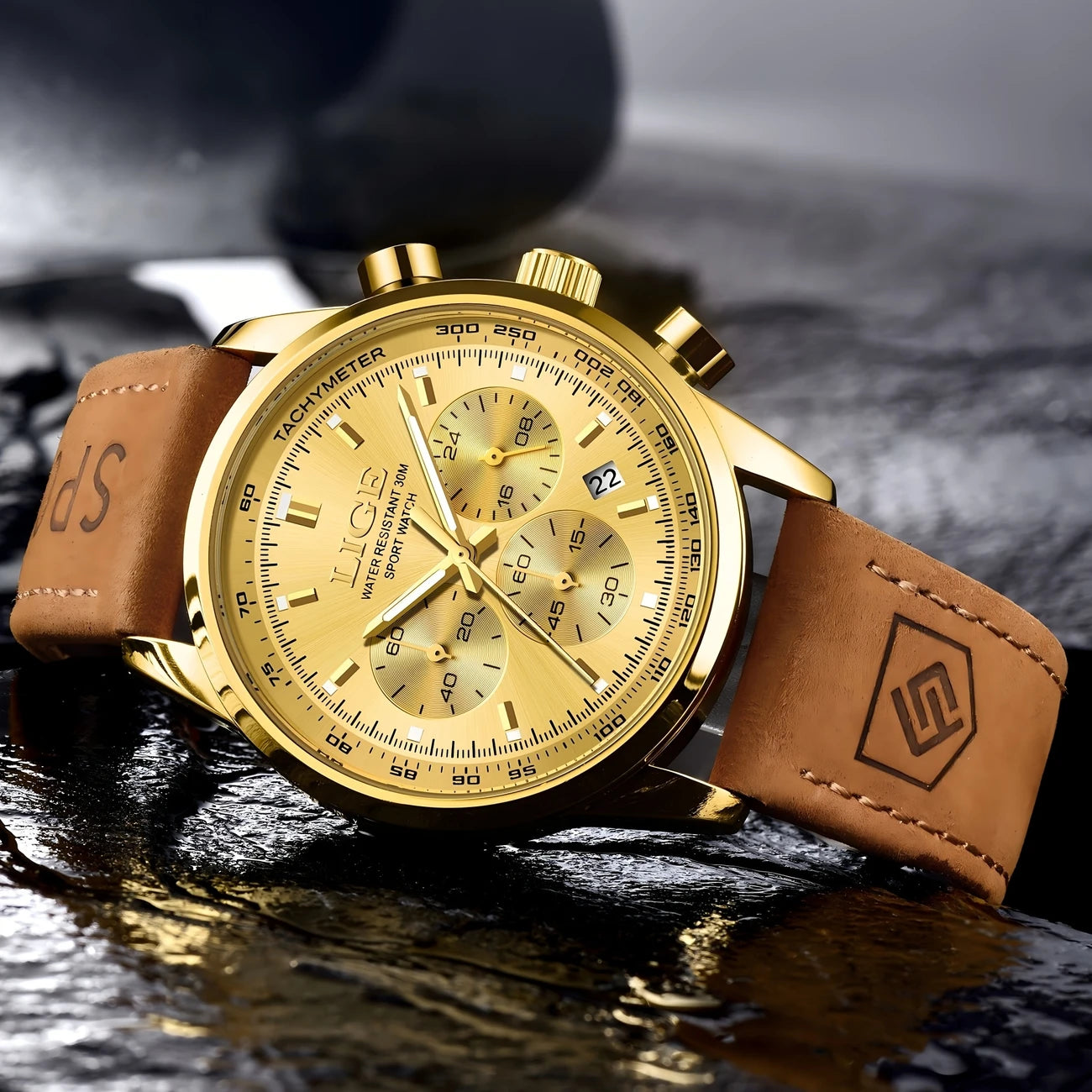 Stylish And Casual Quartz Watch Featuring a Classic Design with Three Dials