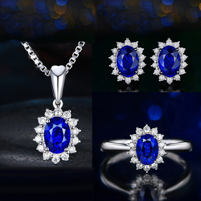 Sophia Fleurane Blue Set | White Gold 16k