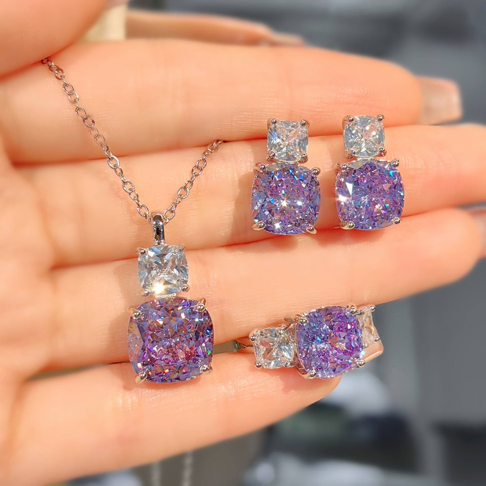 Adeline Violetta Set | White Gold 14k