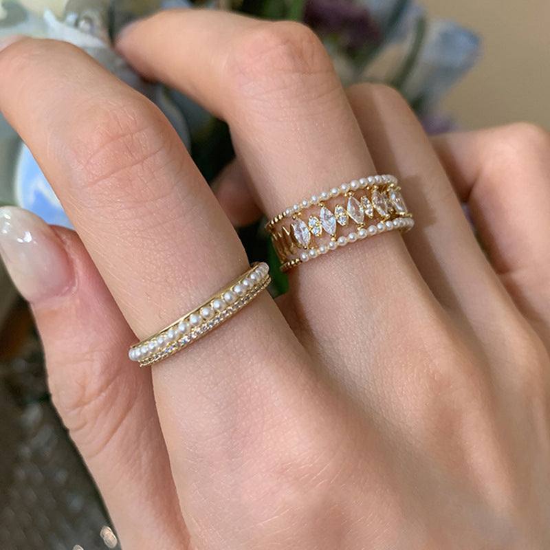 Elodie Vance Ring Set | Gold 16k