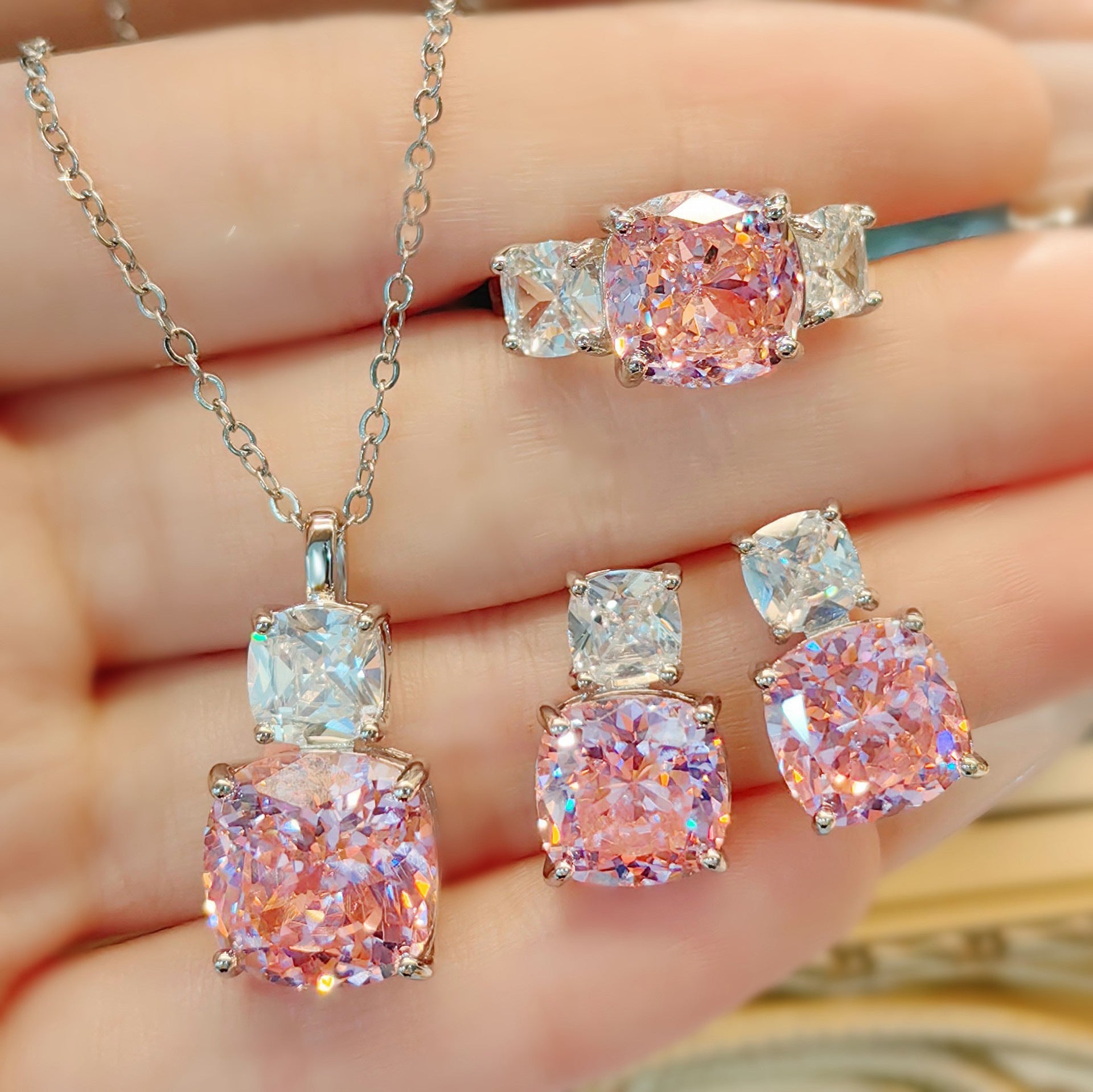 Adeline Rosetta Set | White Gold 14k