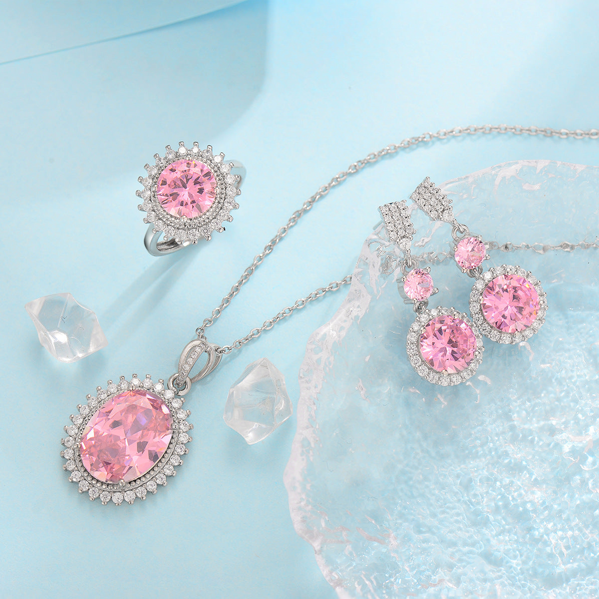 Aurielle Solwyn Blue Set | White Gold 16k
