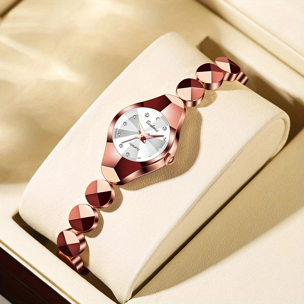 Wrist Watch - Round Case Quartz Movement Stainless Steel Band