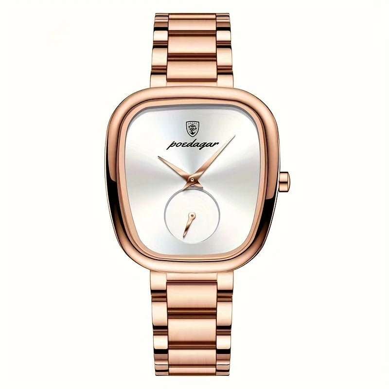 Stainless Steel Women's Wrist Watch - Luxurious Quartz Movement