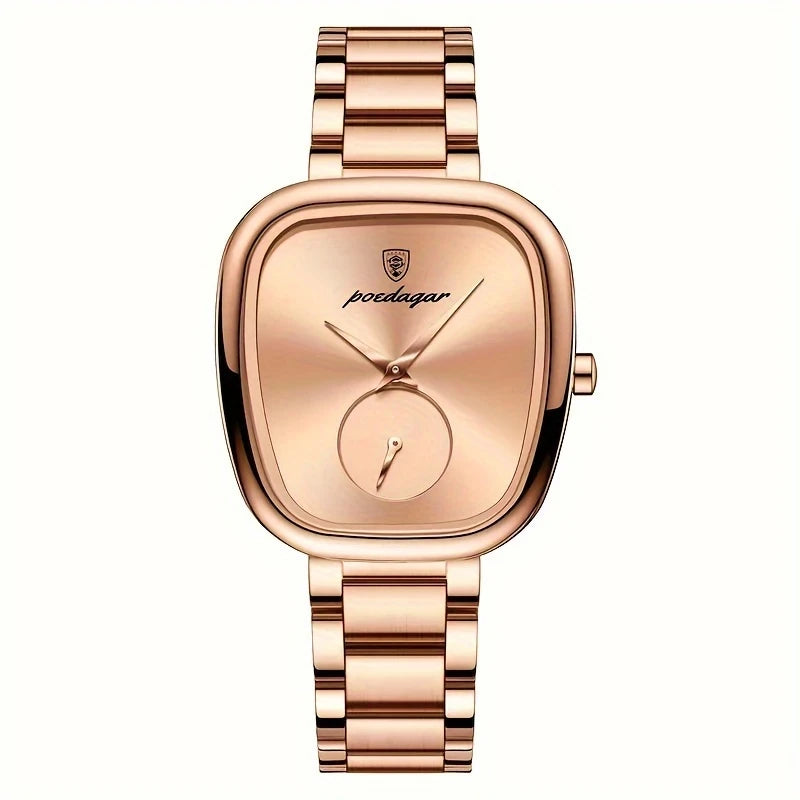 Stainless Steel Women's Wrist Watch - Luxurious Quartz Movement