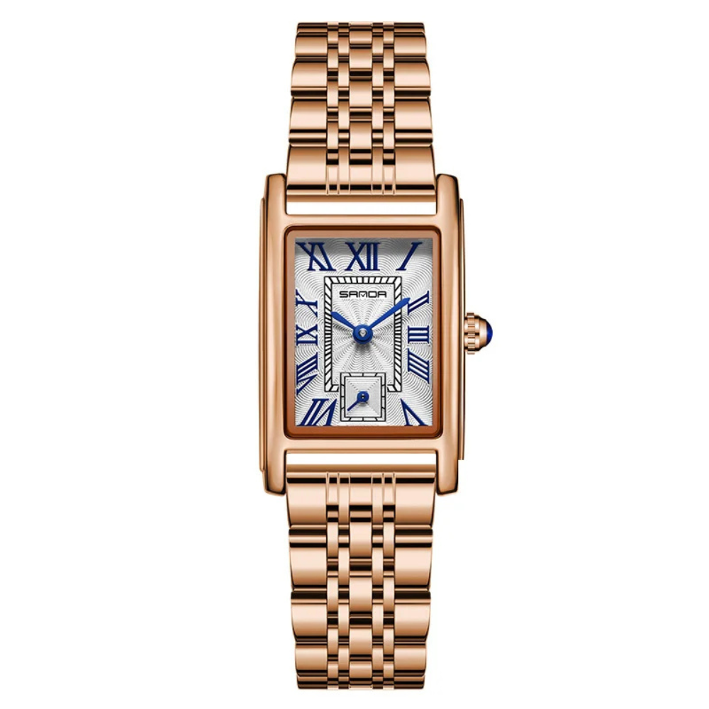 Elegant Rectangle Dial Water Resistant Watch