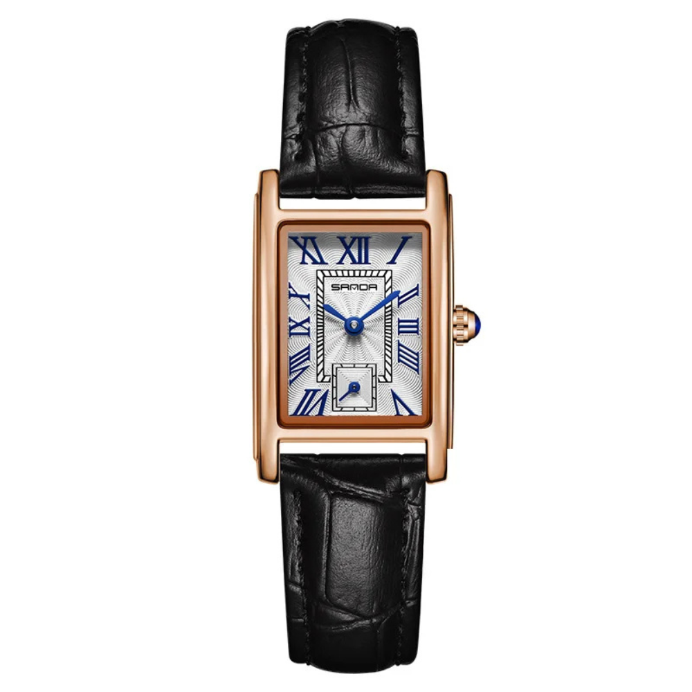 Elegant Rectangle Dial Water Resistant Watch