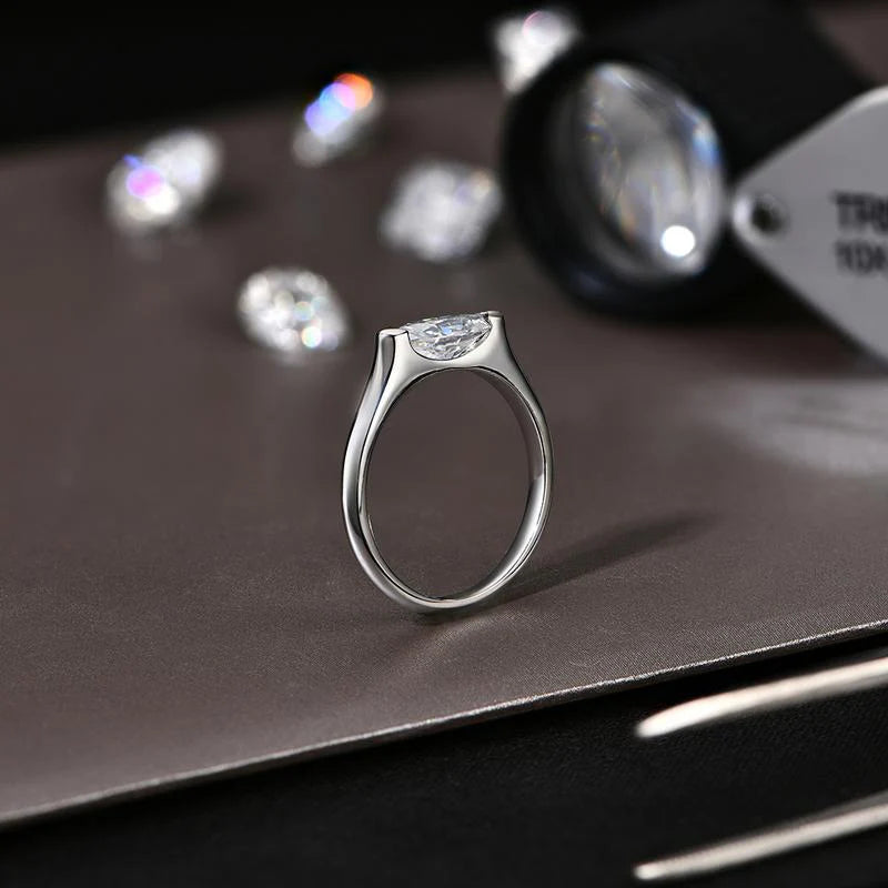 Hailey Playa Thin Ring | White Gold 18k