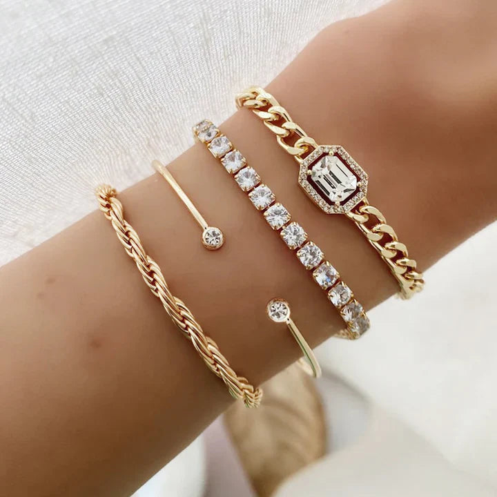 Domitia Calvina Bracelet Set | Gold 18k